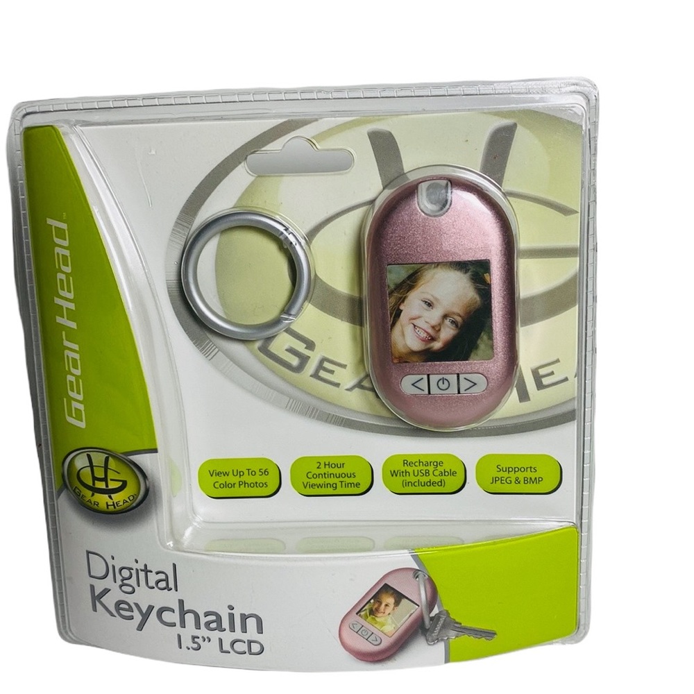 New Sealed Gear Head 1.5-inch Digital Keychain (LCD)